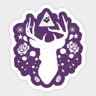 Deer and symbols Sticker